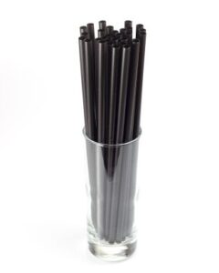 Trinkhalme Plastik 240x8 mm Black 5.000 St.