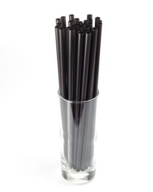 Trinkhalme Plastik 240x8 mm Black 5.000 St.