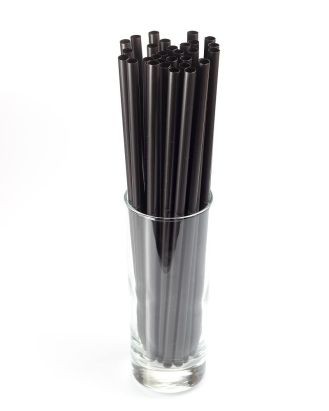 Trinkhalme Plastik 240x8 mm Black 5.000 St.